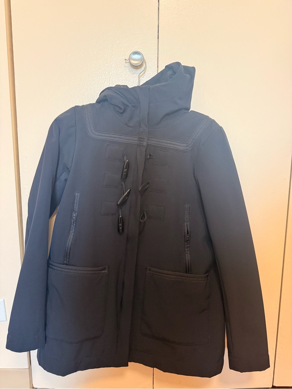 Lululemon Black Hooded Rain Coat